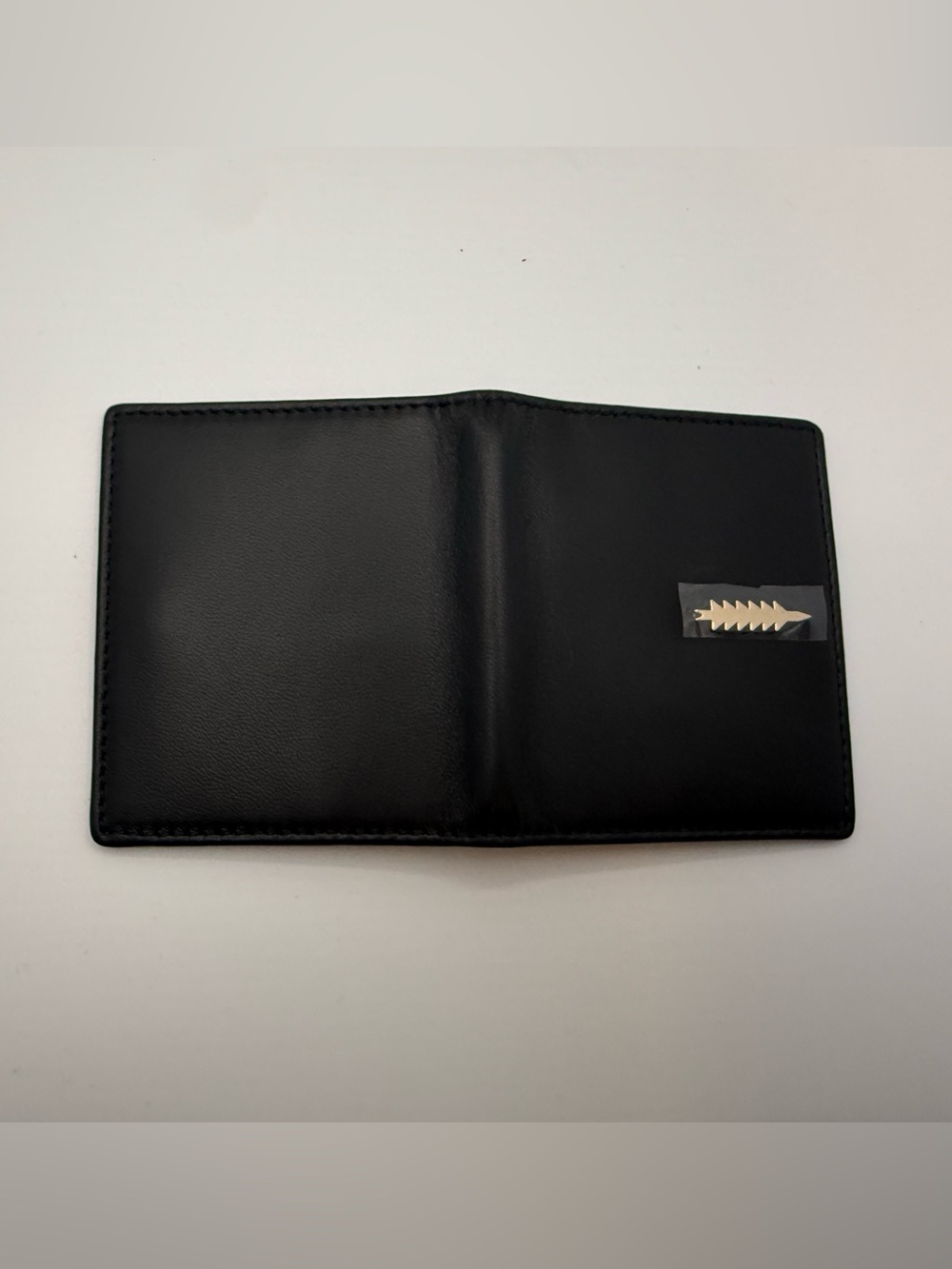 Thacker Leather Card Wallet Black Gold NWT Style Nordstrom $88 MSRP
